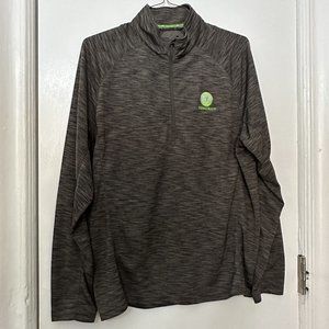 Pebble Beach 1/4 zip Pullover Activewear Gray Golf Sz Large